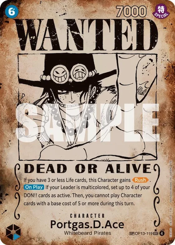 Portgas.D.Ace (119) (Wanted Poster) #op13-119 – Carrying On His Will