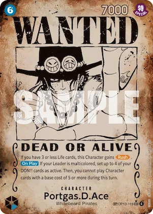 Portgas.D.Ace (119) (Wanted Poster) #op13-119 – Carrying On His Will
