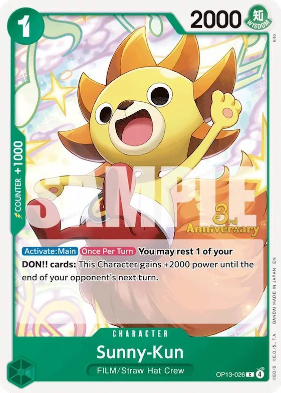 Sunny-Kun #op13-026 – Carrying On His Will: 3rd Anniversary Tournament Cards