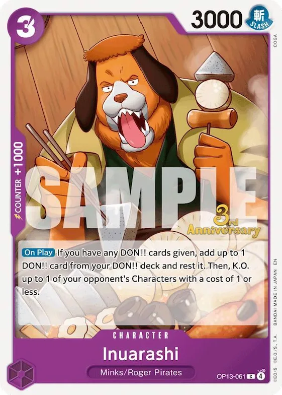 Caborage op13-061 – OP13 – Carrying On His Will: 3rd Anniversary Tournament Cards