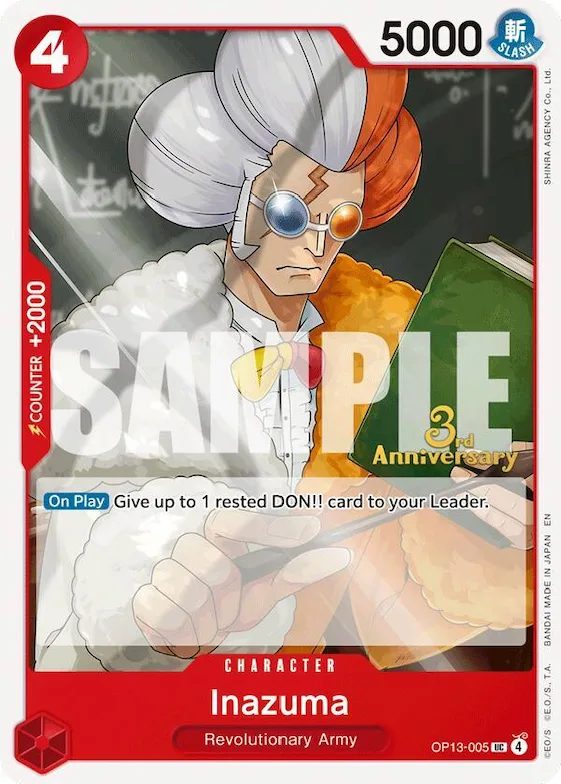 Inazuma #op13-005 – Carrying On His Will: 3rd Anniversary Tournament Cards