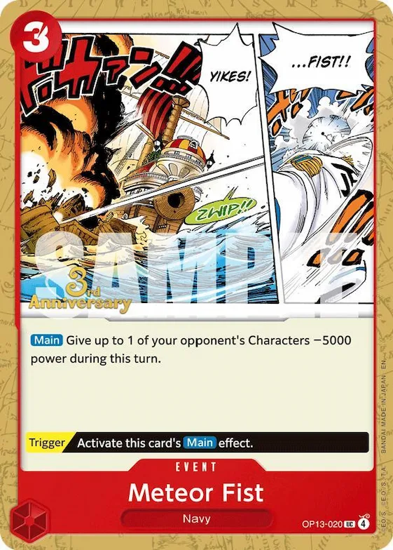 Meteor Fist #op13-020 – Carrying On His Will: 3rd Anniversary Tournament Cards