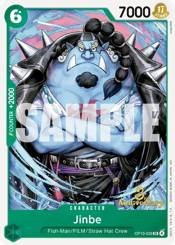 Jinbe #op13-029 – Carrying On His Will: 3rd Anniversary Tournament Cards