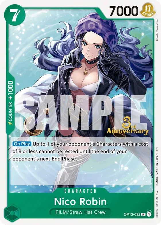 Nico Robin op13-032 – OP13 – Carrying On His Will: 3rd Anniversary Tournament Cards