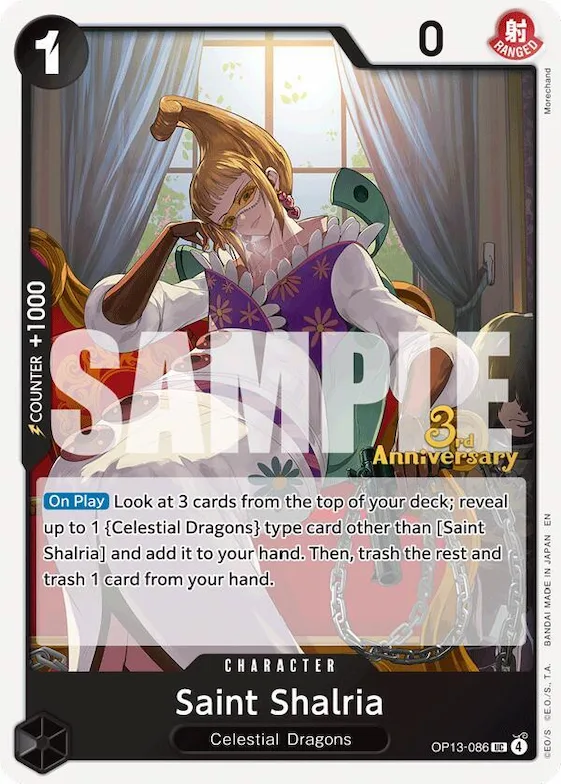 Saint Shalria #op13-086 – Carrying On His Will: 3rd Anniversary Tournament Cards