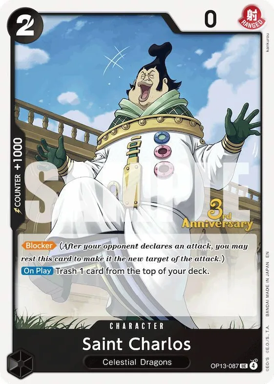 Saint Charloss op13-087 – OP13 – Carrying On His Will: 3rd Anniversary Tournament Cards