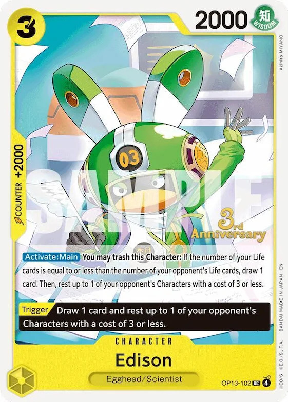 Edison #op13-102 – Carrying On His Will: 3rd Anniversary Tournament Cards