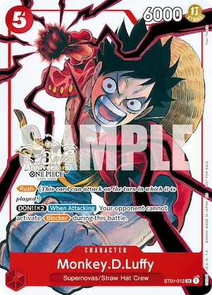 Monkey.D.Luffy - ST01-012 (3rd Anniversary Tournament 3 Brothers Pack) #st1-012 – Carrying On His Will: 3rd Anniversary Tournament Cards