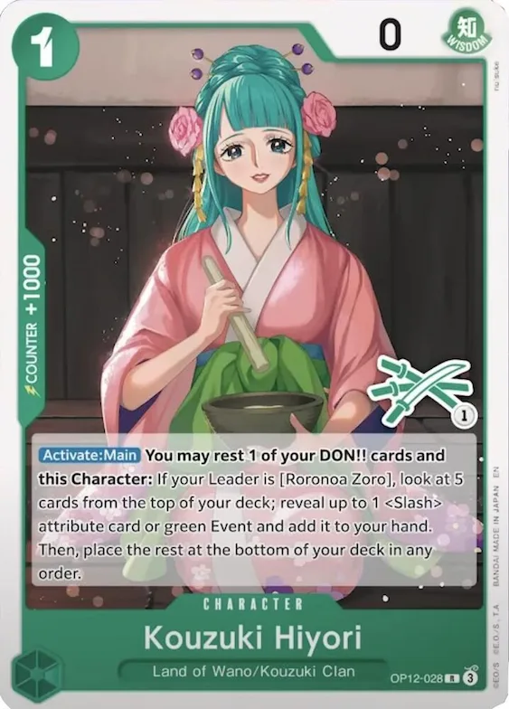 Kouzuki Hiyori (Zoro Deck) #op12-028 – Learn Together Deck Set