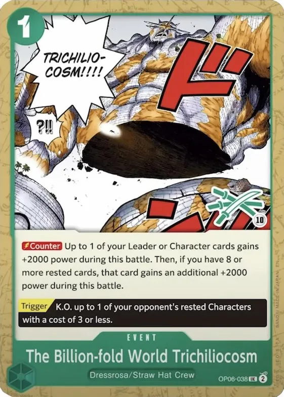 The Billion-fold World Trichiliocosm (Zoro Deck) #op6-038 – Learn Together Deck Set