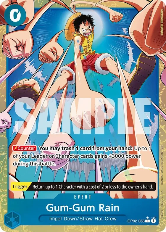 Gum-Gum Rain (Alternate Art) #op2-068 – Premium Booster -The Best- Vol. 2