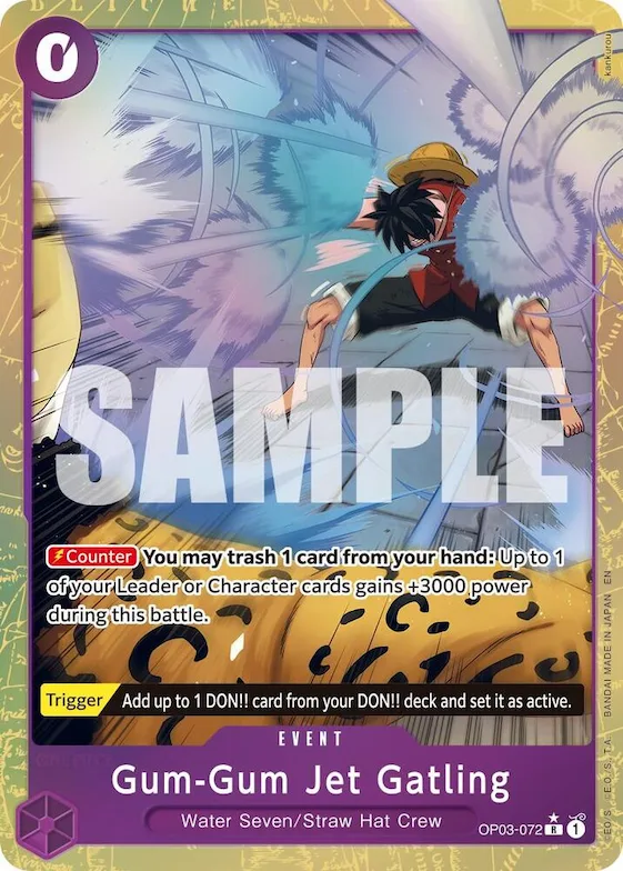 Gum-Gum Jet Gatling (Alternate Art) #op3-072 – Premium Booster -The Best- Vol. 2