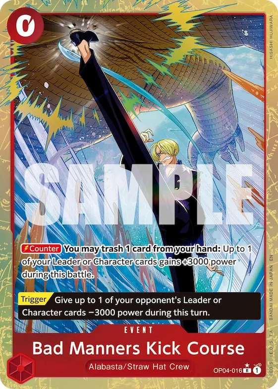 Bad Manners Kick Course (Alternate Art) #op4-016 – Premium Booster -The Best- Vol. 2
