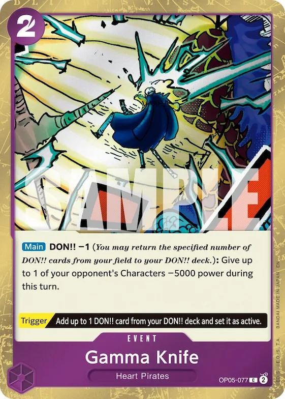 Gamma Knife (Pirate Foil) #op5-077 – Premium Booster -The Best- Vol. 2