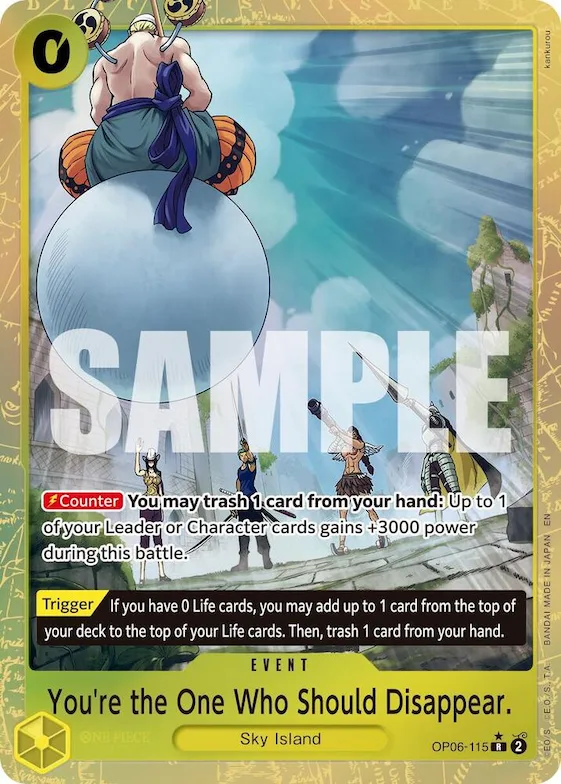 You're the One Who Should Disappear (Alternate Art) #op6-115 – Premium Booster -The Best- Vol. 2