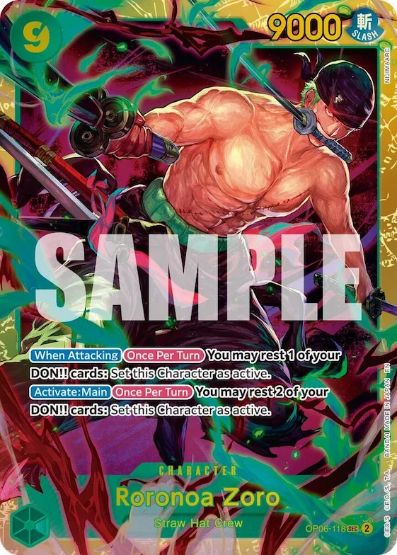 Roronoa Zoro - OP06-118 (Reprint) #op6-118 – Premium Booster -The Best- Vol. 2