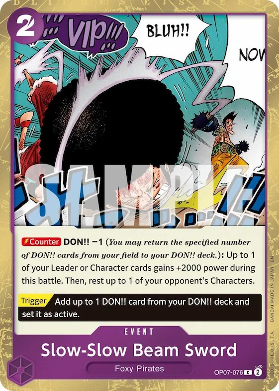 Slow-Slow Beam Sword (Pirate Foil) #op7-076 – Premium Booster -The Best- Vol. 2