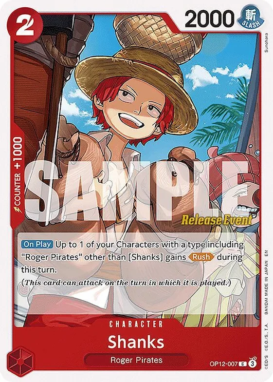 Shanks (007) #op12-007 – Legacy of the Master Release Event Cards