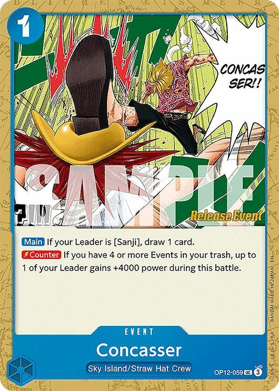 Concassé op12-059 – OP12 – Legacy of the Master Release Event Cards