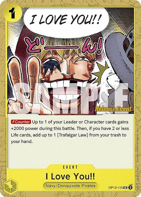 Je t'aime fort ! op12-115 – OP12 – Legacy of the Master Release Event Cards