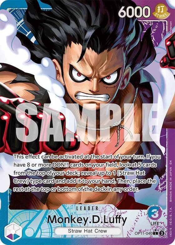 Monkey.D.Luffy (040) (Alternate Art) #op11-040 – A Fist of Divine Speed