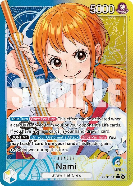 Nami (041) (Alternate Art) #op11-041 – A Fist of Divine Speed