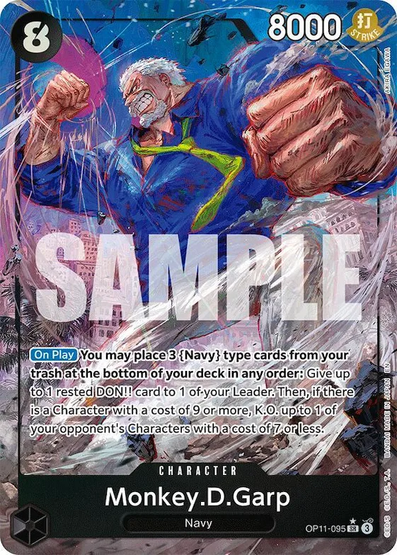 Monkey.D.Garp (Alternate Art) #op11-095 – A Fist of Divine Speed