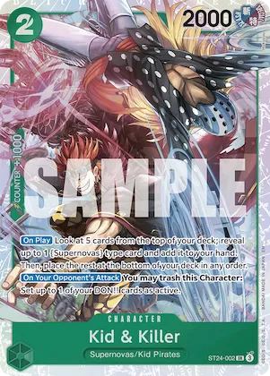 Kidd et Killer st24-002 – ST24 – Starter Deck 24: GREEN Jewelry Bonney