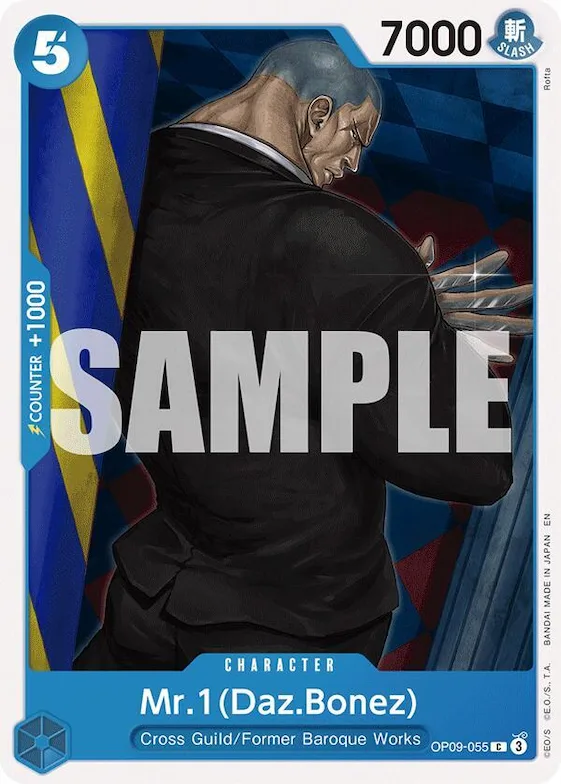 Mr.1(Daz.Bonez) (Reprint) #op9-055 – Starter Deck 25: BLUE Buggy