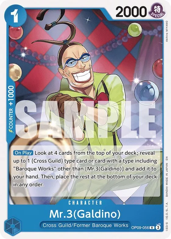 Mr.3(Galdino) (Reprint) #op9-056 – Starter Deck 25: BLUE Buggy