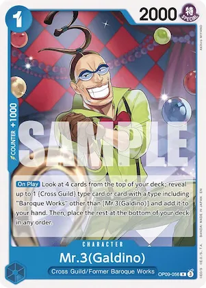 Mr.3(Galdino) (Reprint) #op9-056 – Starter Deck 25: BLUE Buggy