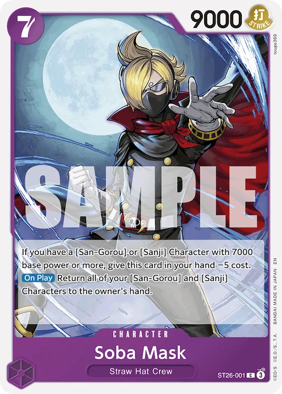Soba Mask #st26-001 – Starter Deck 26: PURPLE/BLACK Monkey.D.Luffy