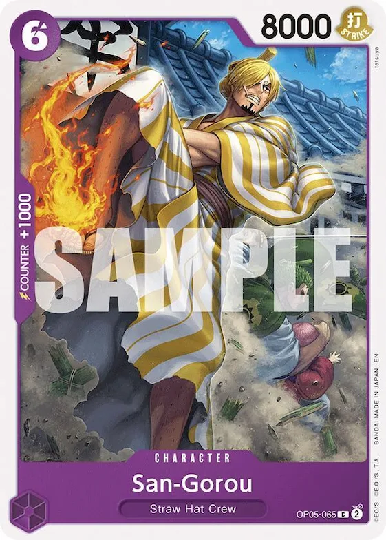 San-Gorou (Reprint) #op5-065 – Starter Deck 26: PURPLE/BLACK Monkey.D.Luffy