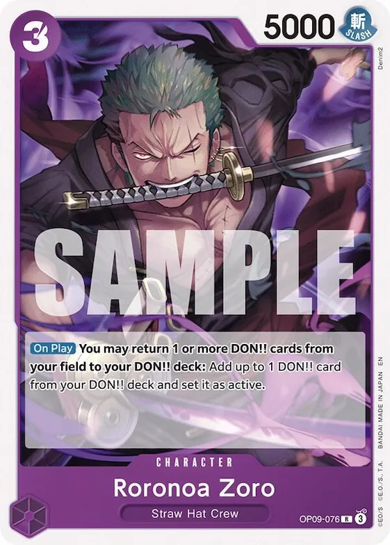 Roronoa Zoro (Reprint) #op9-076 – Starter Deck 26: PURPLE/BLACK Monkey.D.Luffy