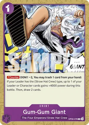 Gum-Gum Giant (Reprint) op9-078 – ST26 – Starter Deck 26: PURPLE/BLACK Monkey.D.Luffy