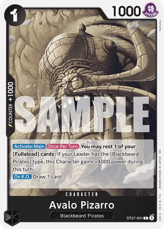 Avalo Pizarro st27-001 – ST27 – Starter Deck 27: BLACK Marshall.D.Teach