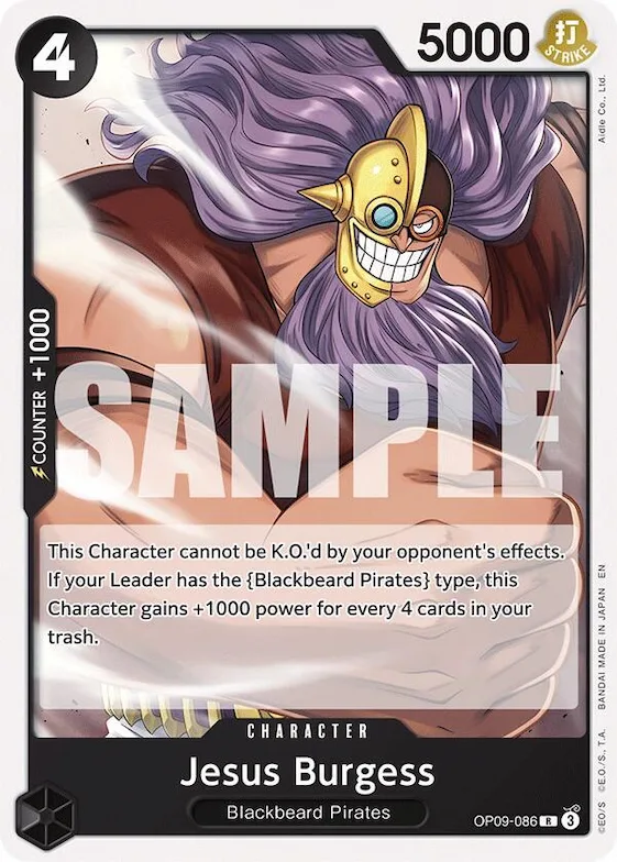 Jesus Burgess (Reprint) #op9-086 – Starter Deck 27: BLACK Marshall.D.Teach