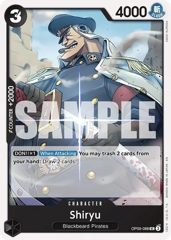 Shiryu (Reprint) #op9-088 – Starter Deck 27: BLACK Marshall.D.Teach