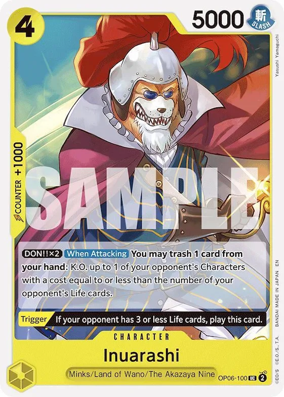 Inuarashi (Reprint) #op6-100 – Starter Deck 28: GREEN/YELLOW Yamato