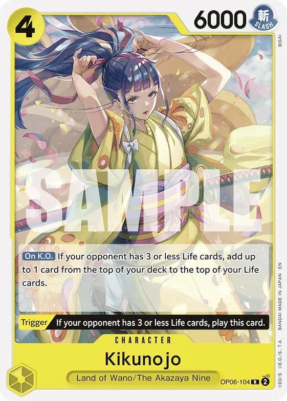 Kikunojo (Reprint) #op6-104 – Starter Deck 28: GREEN/YELLOW Yamato