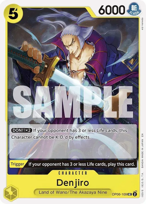 Denjiro (Reprint) #op6-109 – Starter Deck 28: GREEN/YELLOW Yamato