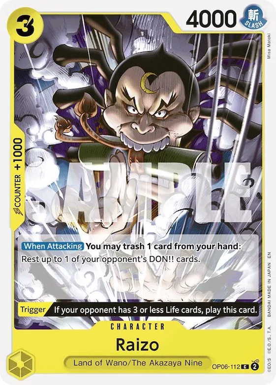 Raizo (Reprint) #op6-112 – Starter Deck 28: GREEN/YELLOW Yamato