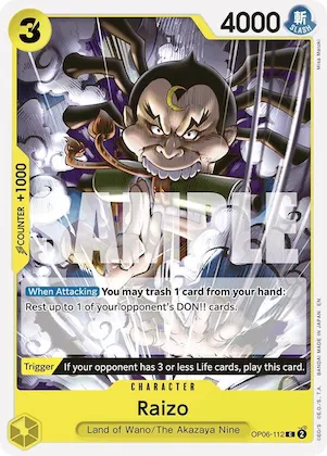 Raizo (Reprint) op6-112 – ST28 – Starter Deck 28: GREEN/YELLOW Yamato