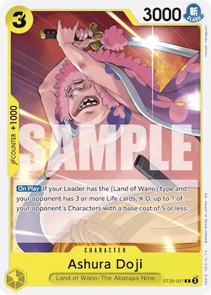 Ashura Doji #st28-001 – Starter Deck 28: GREEN/YELLOW Yamato