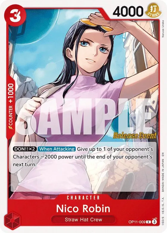 Nico Robin op11-009 – OP11 – A Fist of Divine Speed Release Event Cards