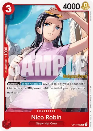 Nico Robin op11-009 – OP11 – A Fist of Divine Speed Release Event Cards