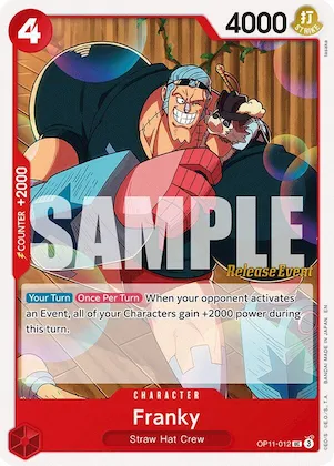 Franky #op11-012 – A Fist of Divine Speed Release Event Cards