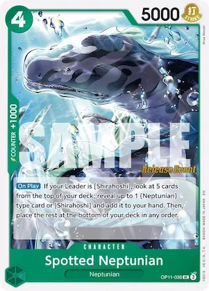 Spotted Neptunian #op11-036 – A Fist of Divine Speed Release Event Cards