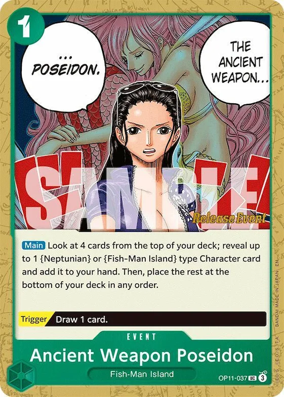 Arme antique "Poséidon" op11-037 – OP11 – A Fist of Divine Speed Release Event Cards