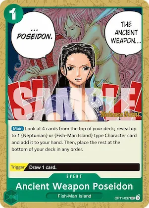 Ancient Weapon Poseidon #op11-037 – A Fist of Divine Speed Release Event Cards